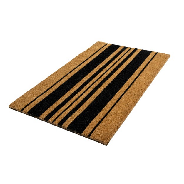 Bold Stripes Indoor outdoor Doormat Black natural Entryways