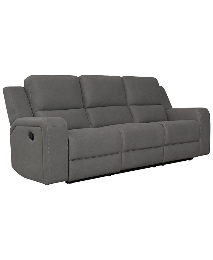 Abbyson Living Maggie 90 Fabric with Console Manual Reclining Sofa