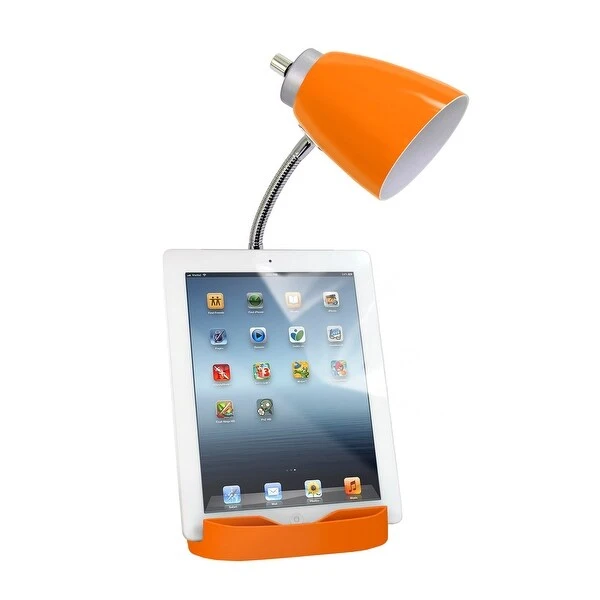 Limelights Gooseneck Organizer Desk Lamp with Tablet Stand Book Holder and USB port