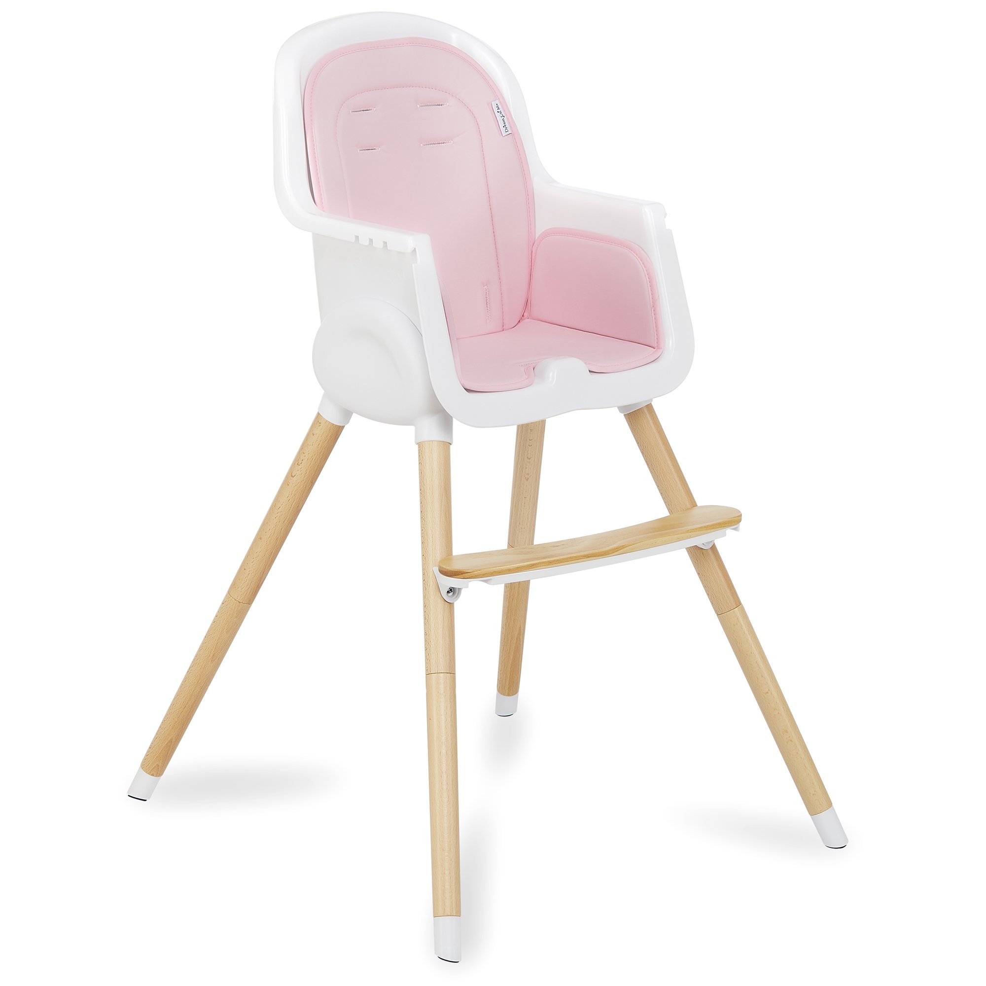 Dream On Me Lulu 2-in-1 Highchair， Convertible， Compact High Chair， Light weight， Portable， Blush Pink