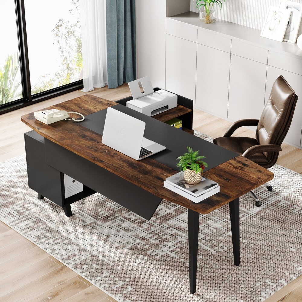 70.8“ Executive Desk with 43\