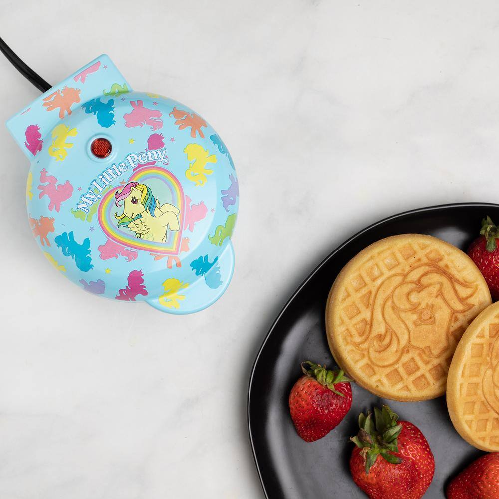 Uncanny Brands Light Blue 'My Little Pony' American Mini Waffle Maker WM3-PON-PN1