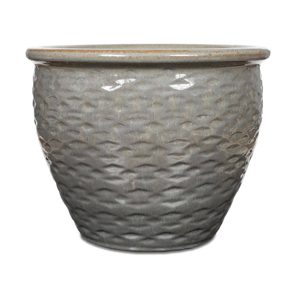 Paddock Home and Garden 11.5 in. Hazy Running Grey Clay Pot 527352