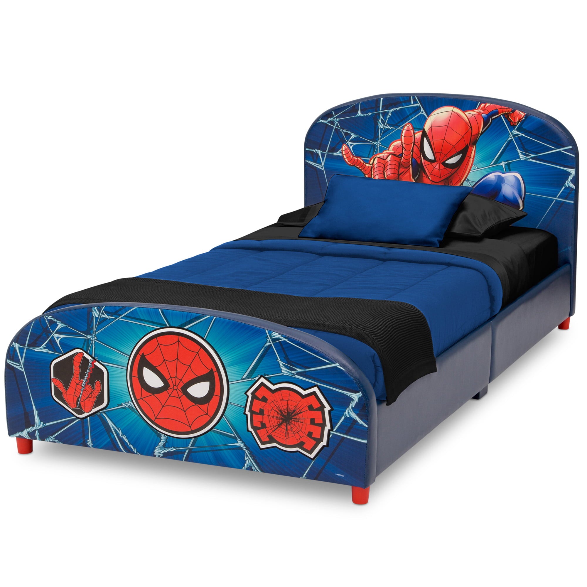 Delta Children Marvel Spider-Man Upholstered Bed, Twin