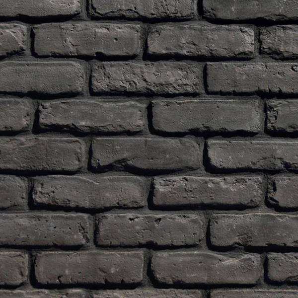 Koni Brick Old Chicago Charcoal 7.08 in. x 2.50 in. Thin Brick 7.87 lin. ft. Corners Manufactured Stone Siding KBCN-290CHAR