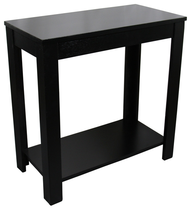 24 quotBlack Chairside Table   Contemporary   Side Tables And End Tables   by VirVentures  Houzz