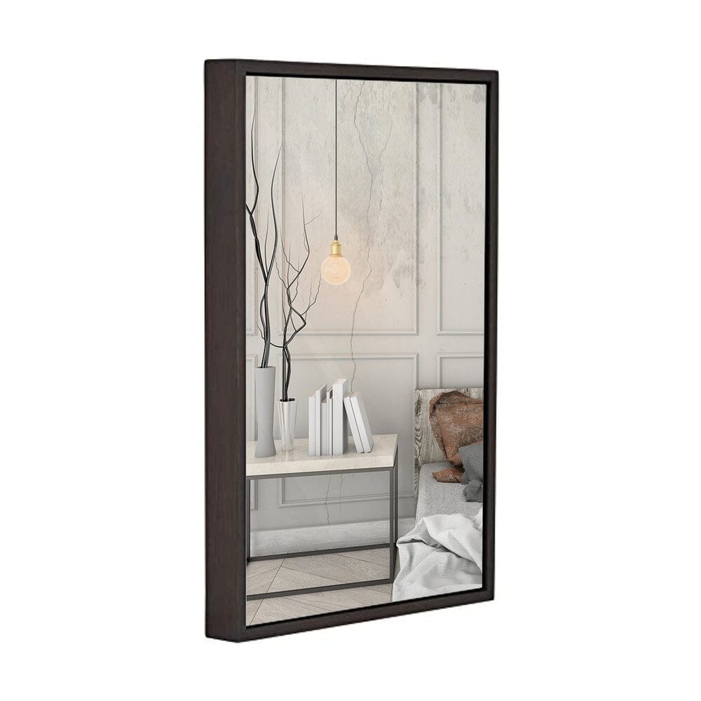 Clean Large Modern Wenge Frame Wall Mirror 16