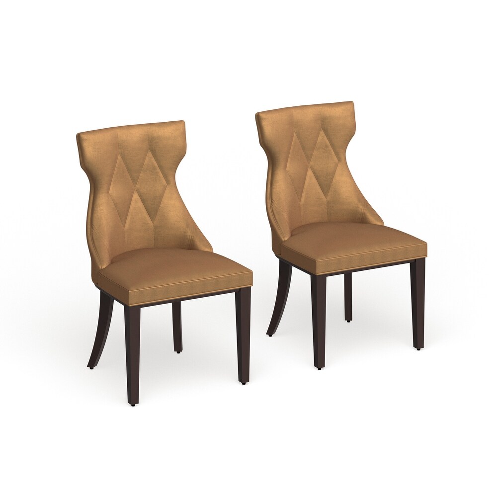 Silver Orchid Fontan Velvet Dining Chairs (Set of 2)