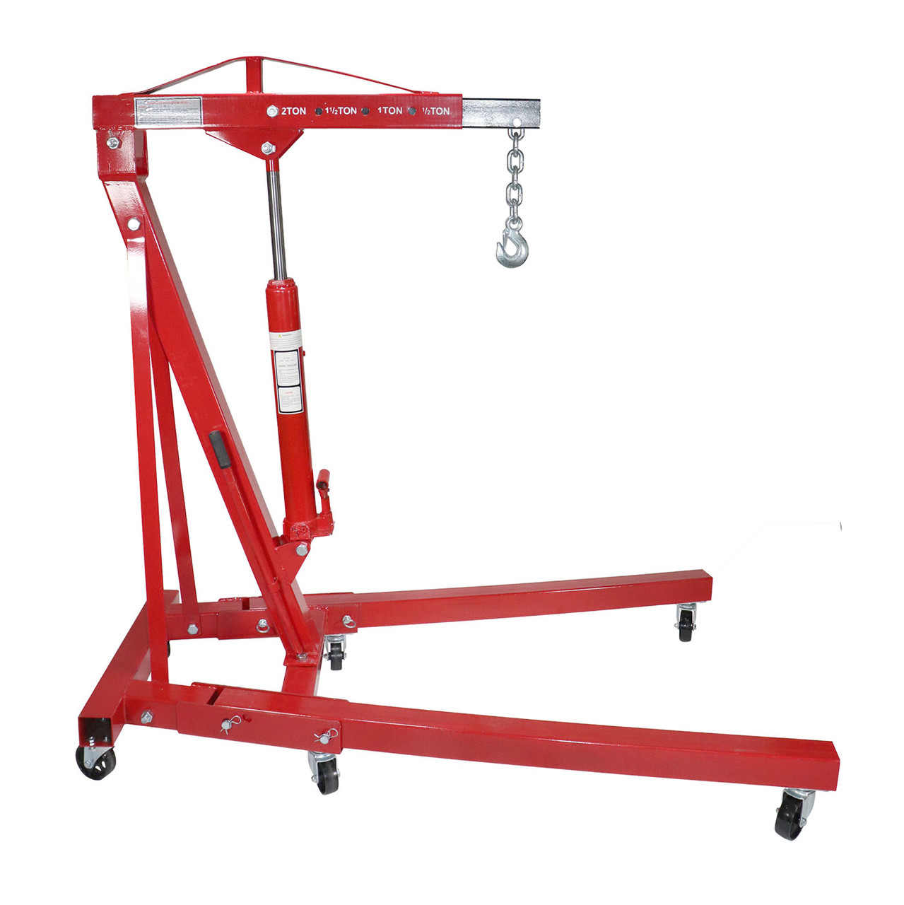 Dragway Tools 2 Ton Folding Hydraulic Engine Hoist Cherry Picker Shop