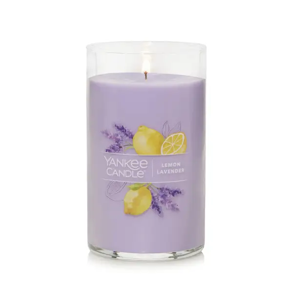 Yankee Candle Lemon Lavender Signature Medium Pillar Candle