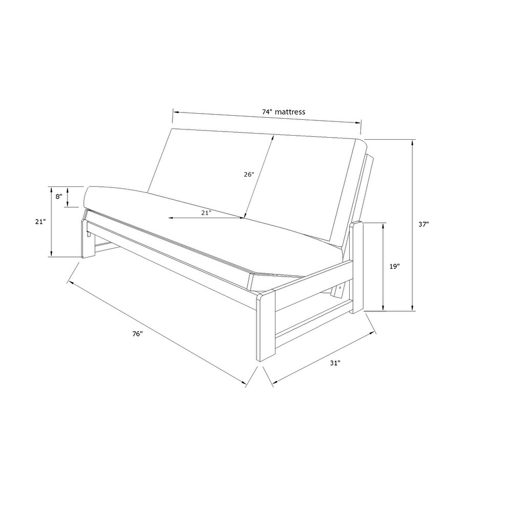 Carbon Loft David Mocha Futon Frame