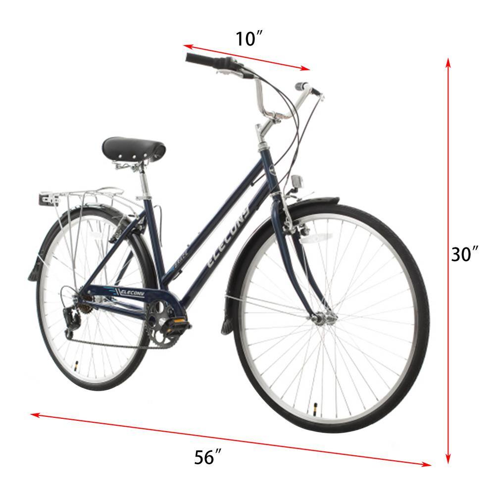 27.5 in. Cruiser Bike V-BrakeCoaster Brake Beach Casual Commuter Hybrid Cruiser Bike for Men and Women in Blue CX324CB-BL