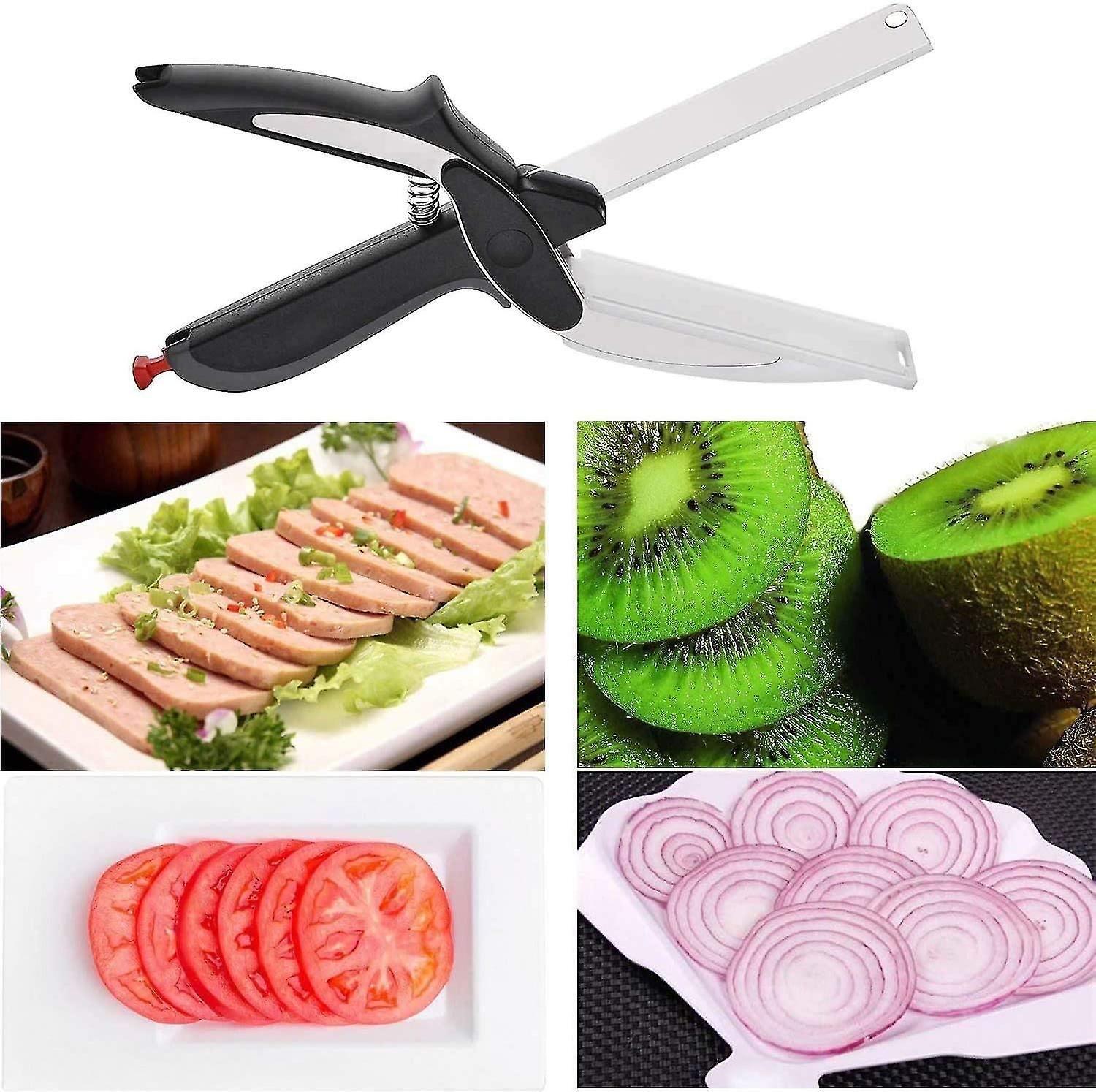 Kitchen Food Scissors， Food Cutter Chopper Clever Stainless Steel Knife