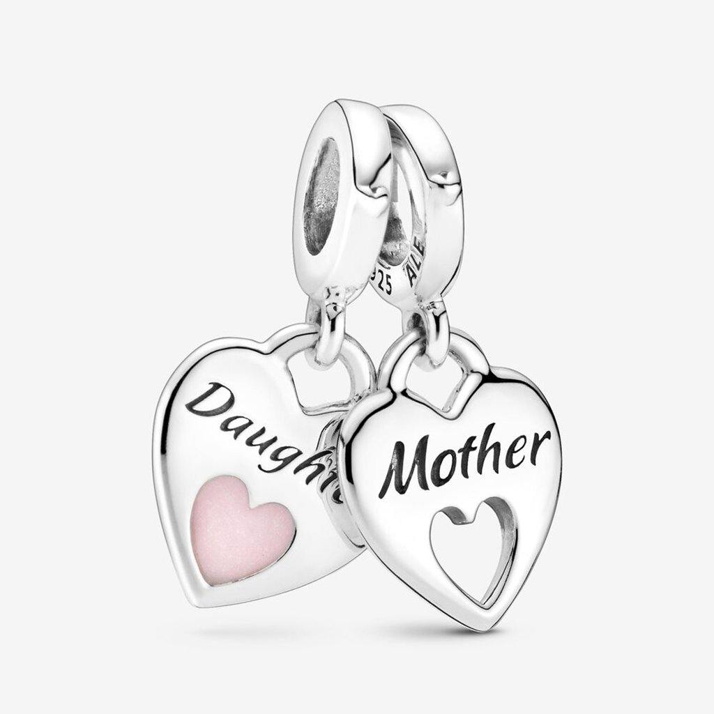 PANDORA  Double Heart Split Dangle Charm