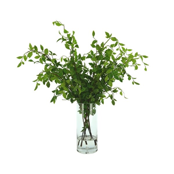 Organic Modern Nandina Arranged in Glass Vase