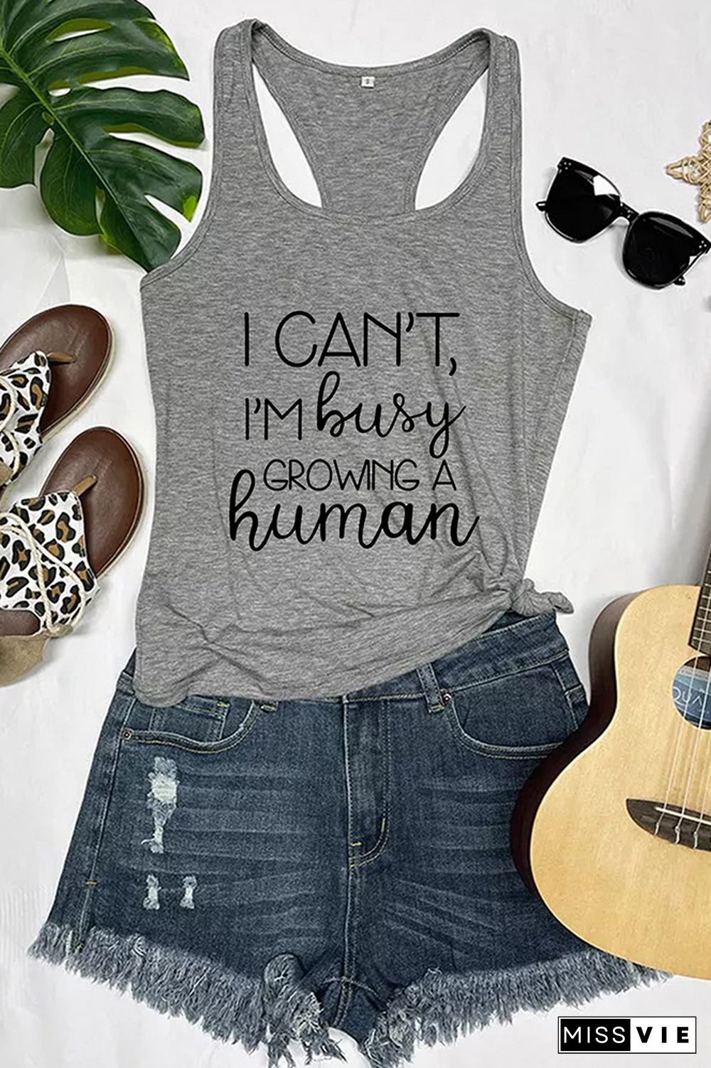 I Can't Busy Growing A Human Shirt | Funny Pregnancy, Cute Maternity Sleeveless Tank Top Wholesale