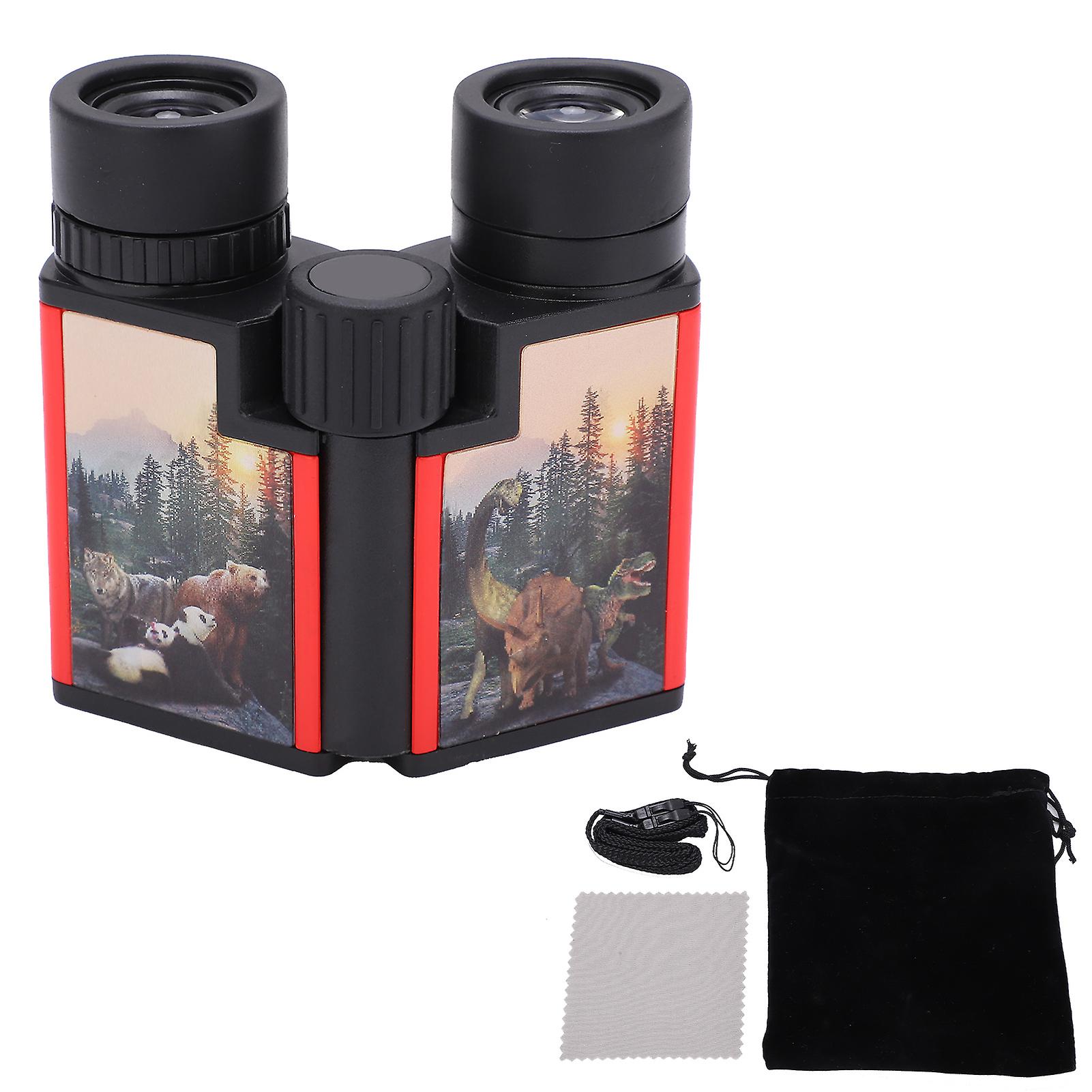 10x22 Children's Binoculars 3 Dimensional Sticker Optical Highdefinition Portable Binocular Telescope For Outdoor