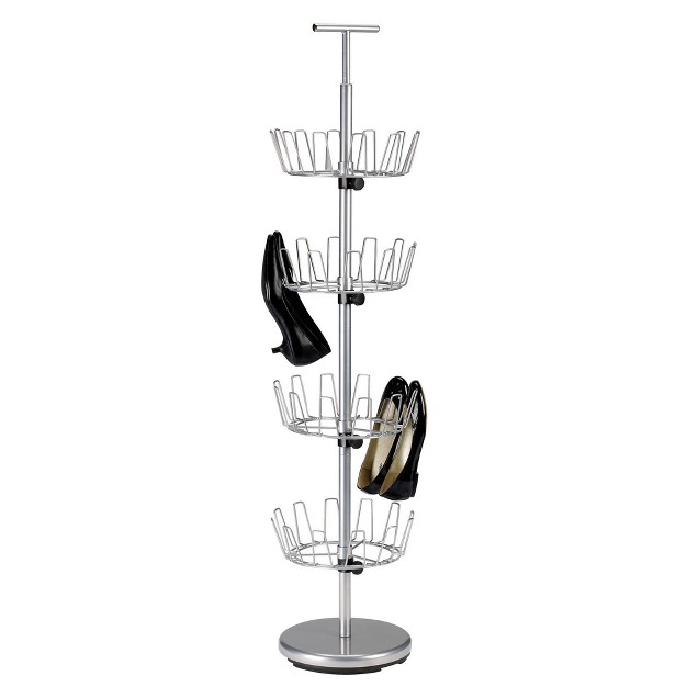 Household Essentials 4 Tier Shoe Tree Silver