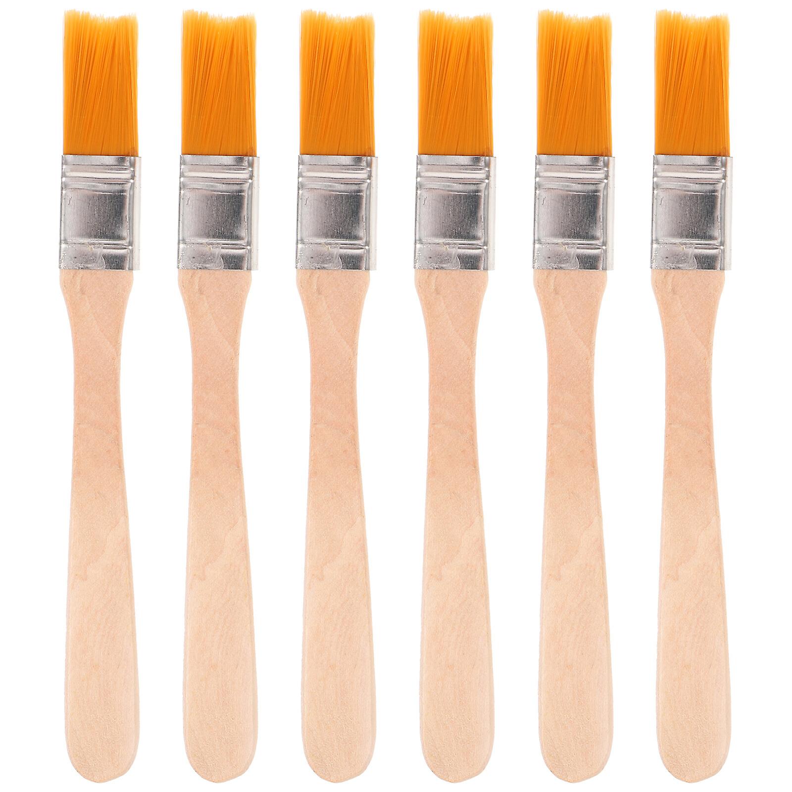 6 Pcs Nylon Bristle Pain Brushes Portable Pain Brushes Reusable Pain Brushes For Wall