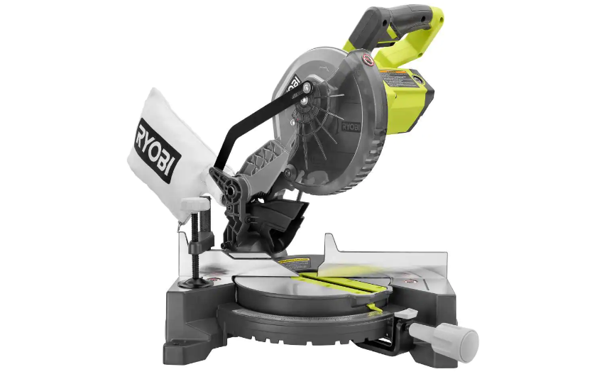 RYOBI TS1144-A18MS01G 9 Amp 7-1/4 in. Compound Miter Saw with Universal Miter Saw QUICKSTAND