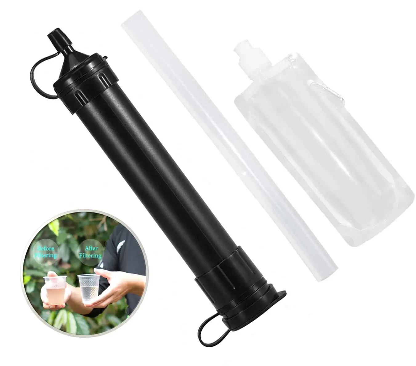 EPA passed Outdoor Camping Hiking Portable Emergency Survival Personal Water Filter Straw