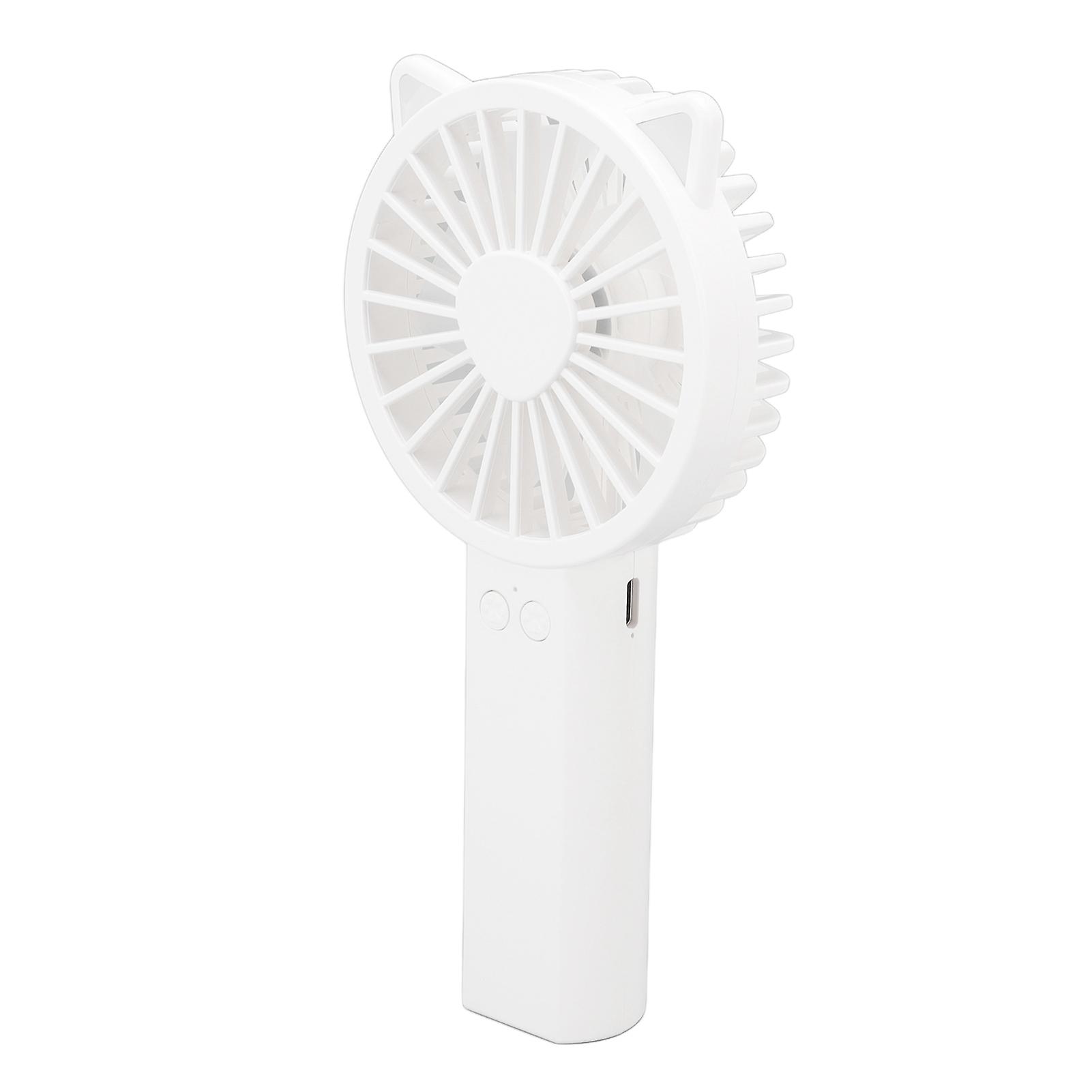 Handheld Mini Fan 3 Different Wind Speeds USB Charging Low Noise Small Fan with Light for Office Dormitory Home