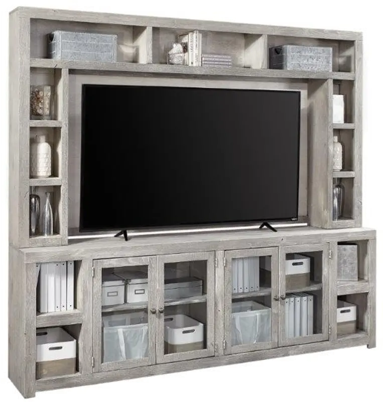 Avery Loft Limestone Gray 2 Piece Entertainment Center