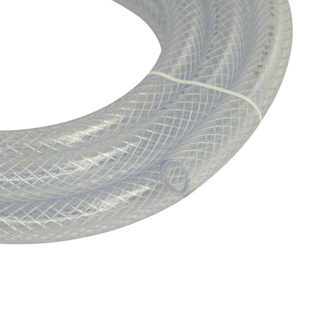 Everbilt 34 in O.D. x 12 in. I.D. x 10 ft. PVC Braided Vinyl Tube HKP002-PVC003