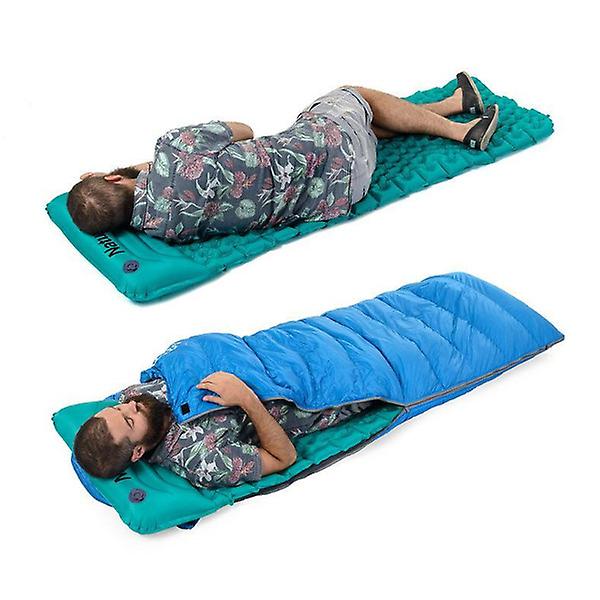 Blue Naturehike Outdoor Inflatable Cushion Sleeping Camping Mat Bag With Pillow