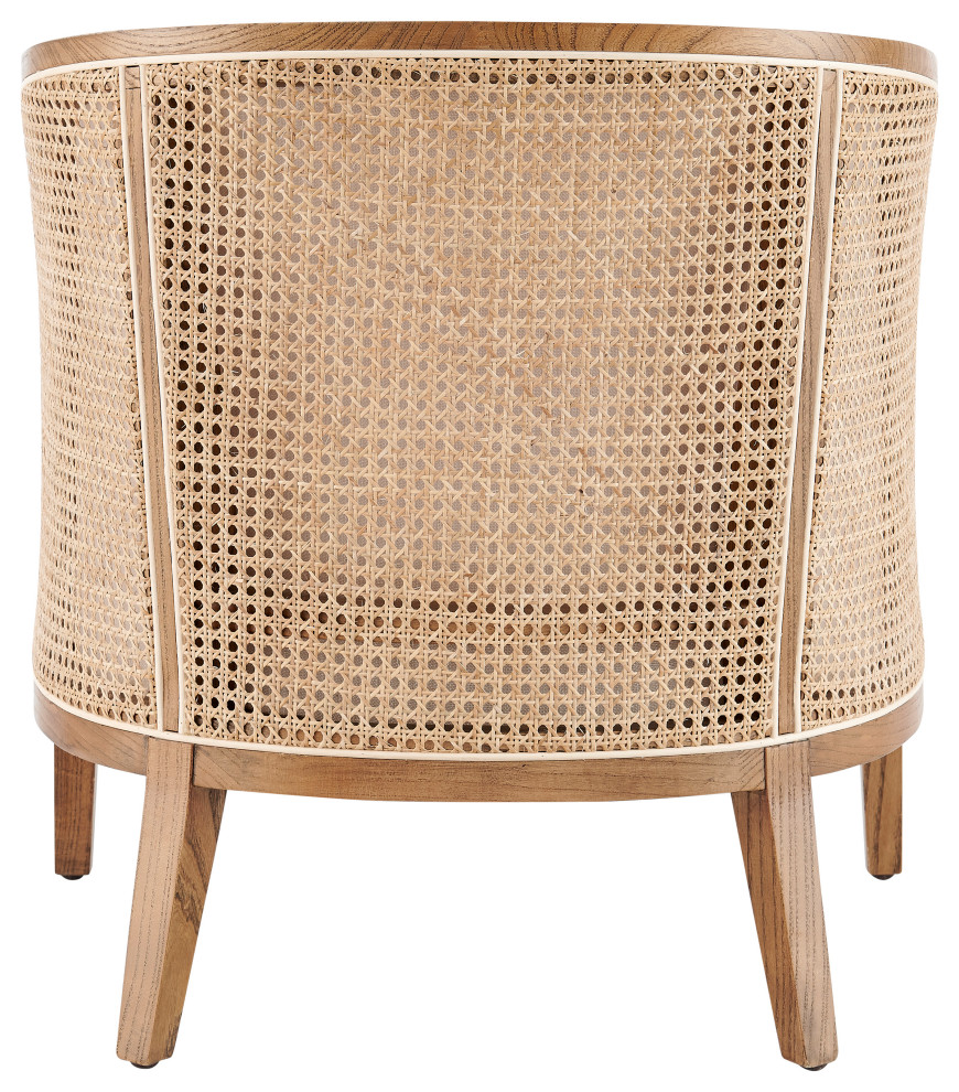 Tillman Accent Arm Chair w/ Rattan   Midcentury   Armchairs And Accent Chairs   by New Pacific Direct Inc.  Houzz