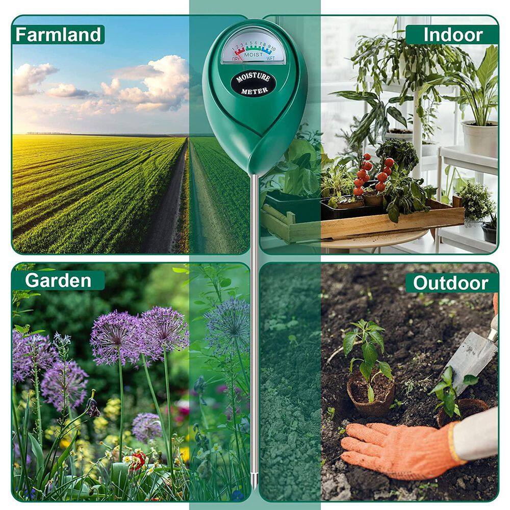 Soil Moisture Meter Plant Moisture Monitor for Garden Lawn Farm Indoor and Outdoor Green No Battery Required B09VC2825P