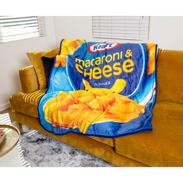 Toynk Kraft Macaroni And Cheese Fleece Throw Blanket 45 X 60 Inches