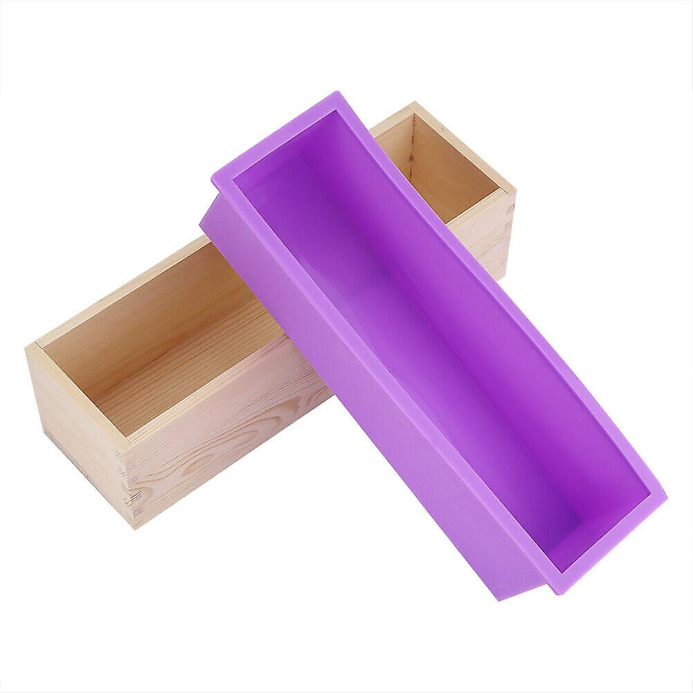 Wooden Silicone Soap Mold Box Loaf Cake Maker Cutting Slicer Cutter Making Tool