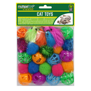 Multipet Cat Value Pack 24pc. Assorted Toys