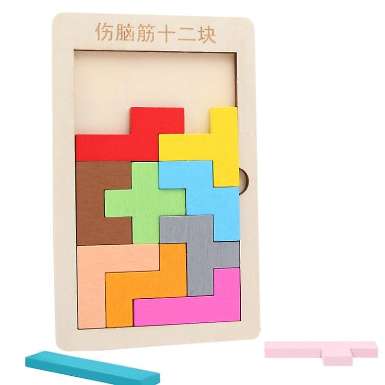 10 Pcs 12 Blocks Wooden Adult Children Intelligent Toys