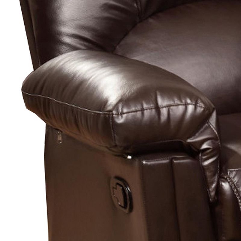 Bonded Leather Rocker/Recliner， Brown