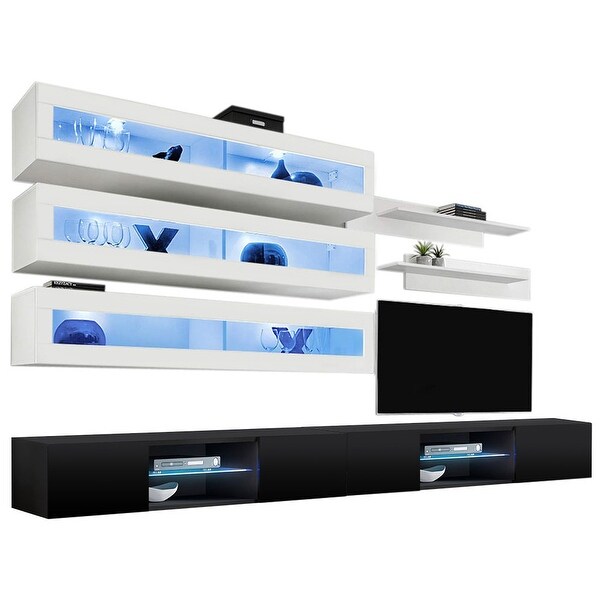 Fly J2 33TV Wall Mounted Floating Modern Entertainment Center