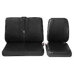 Commercial single andamp; double van seat Covers Black for Toyota Hi Ace 1995 2005