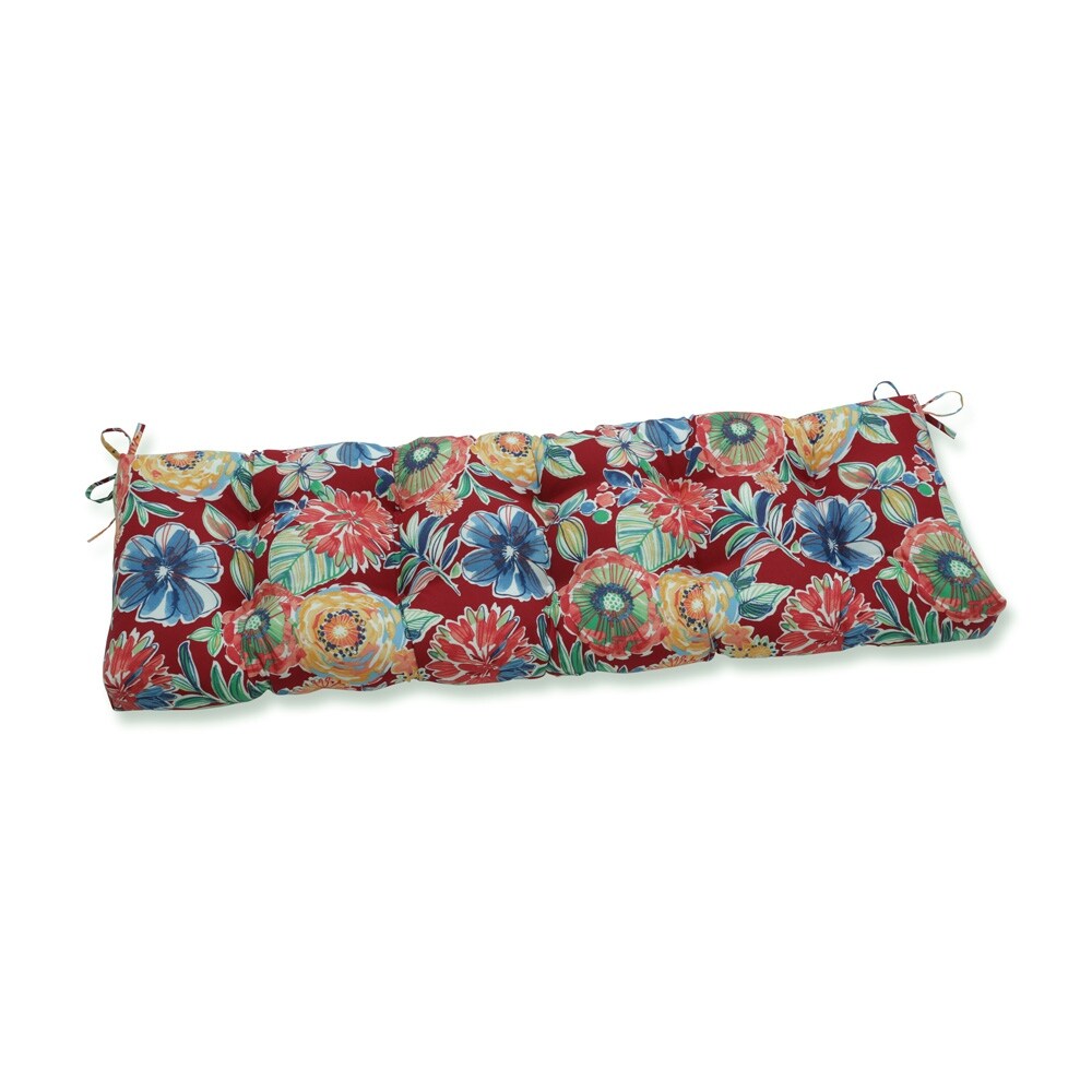 Pillow Perfect Outdoor Colsen Berry Blown Bench Cushion