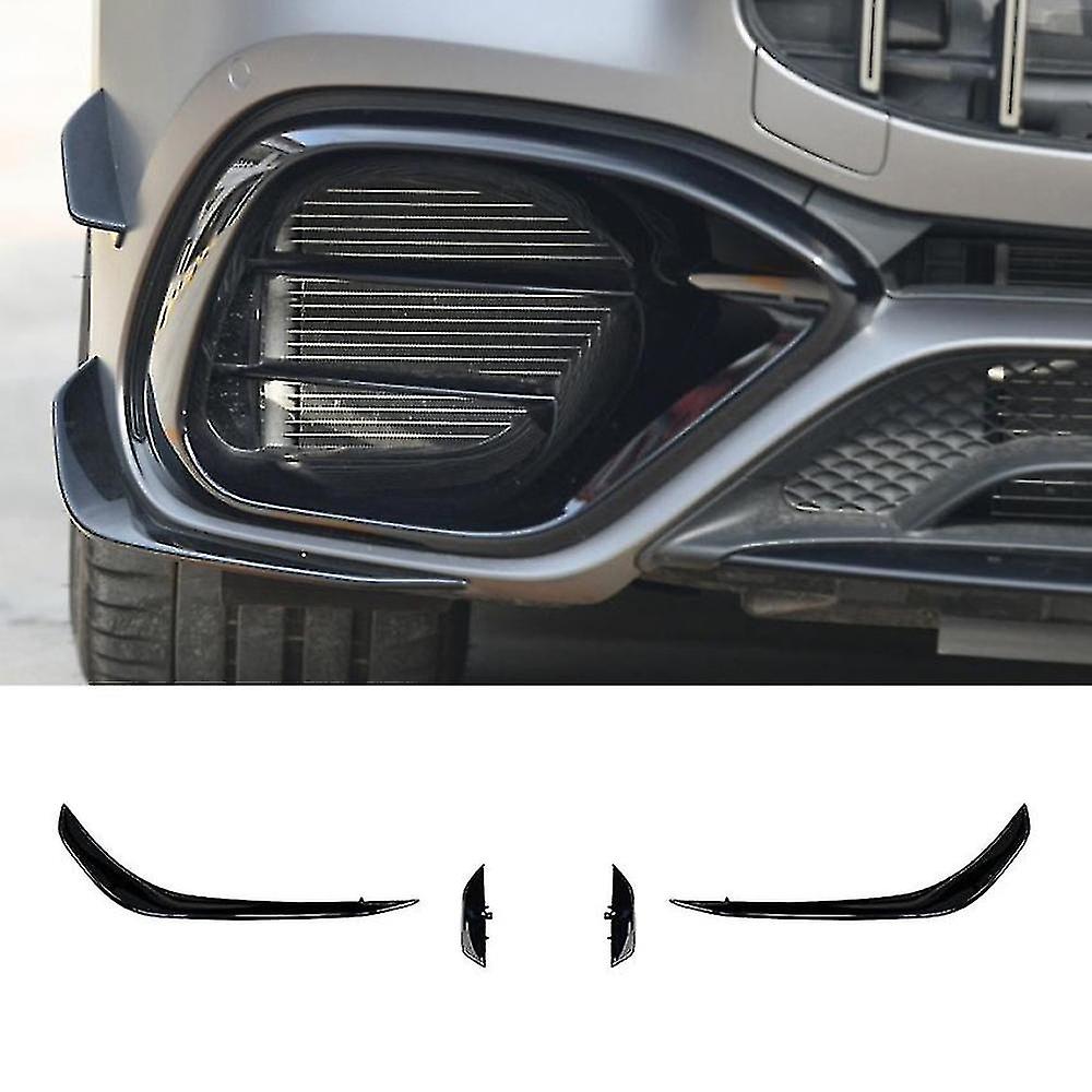 Front Bumper Spoiler For Cla45 Amg C118 2020 2021 Glossy Black Bumper Spoilers Fog Lights Decorativ