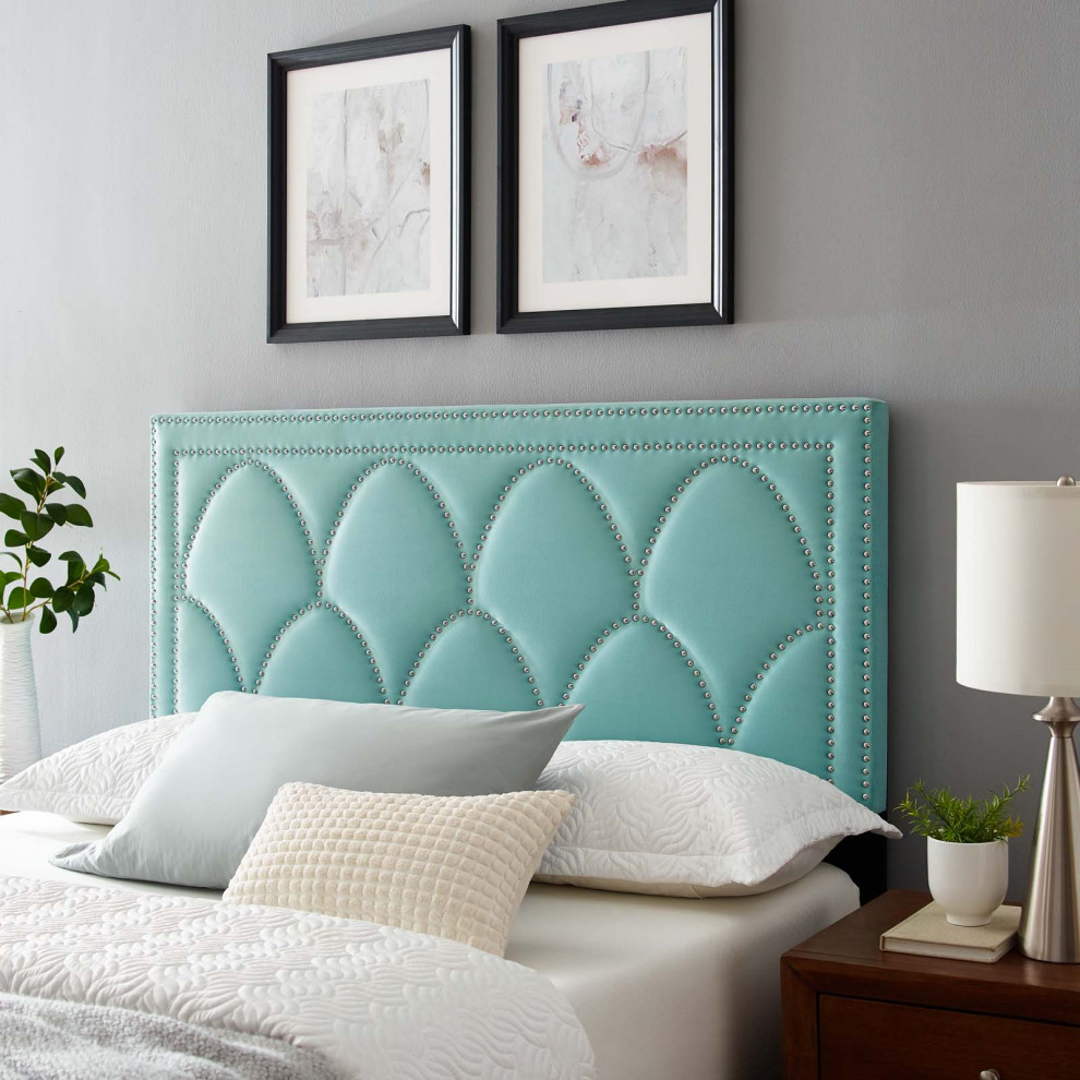 Greta Performance Velvet Twin Headboard   Contemporary   Headboards   by Modway  Houzz