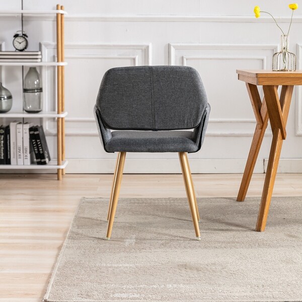 Modern Accent Chairs Fabric Upholstered with Metal Legs