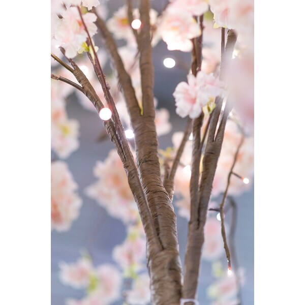 Medium Pink Cherry Blossom Tree With 84 Warm White Led