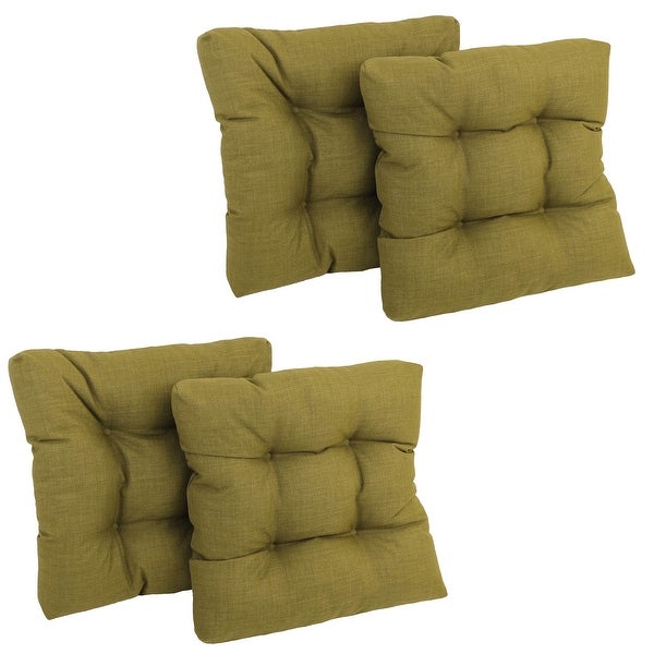 19-inch Square Tufted Indoor/Outdoor Chair Cushions (Set of 4) - 19