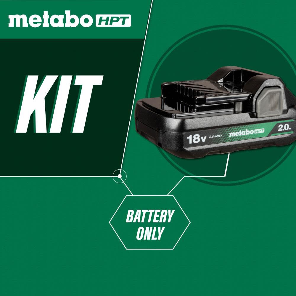 Metabo HPT 18V Lithium Ion 2Ah Batteries Charger Kit UC18YKSLSM from Metabo HPT