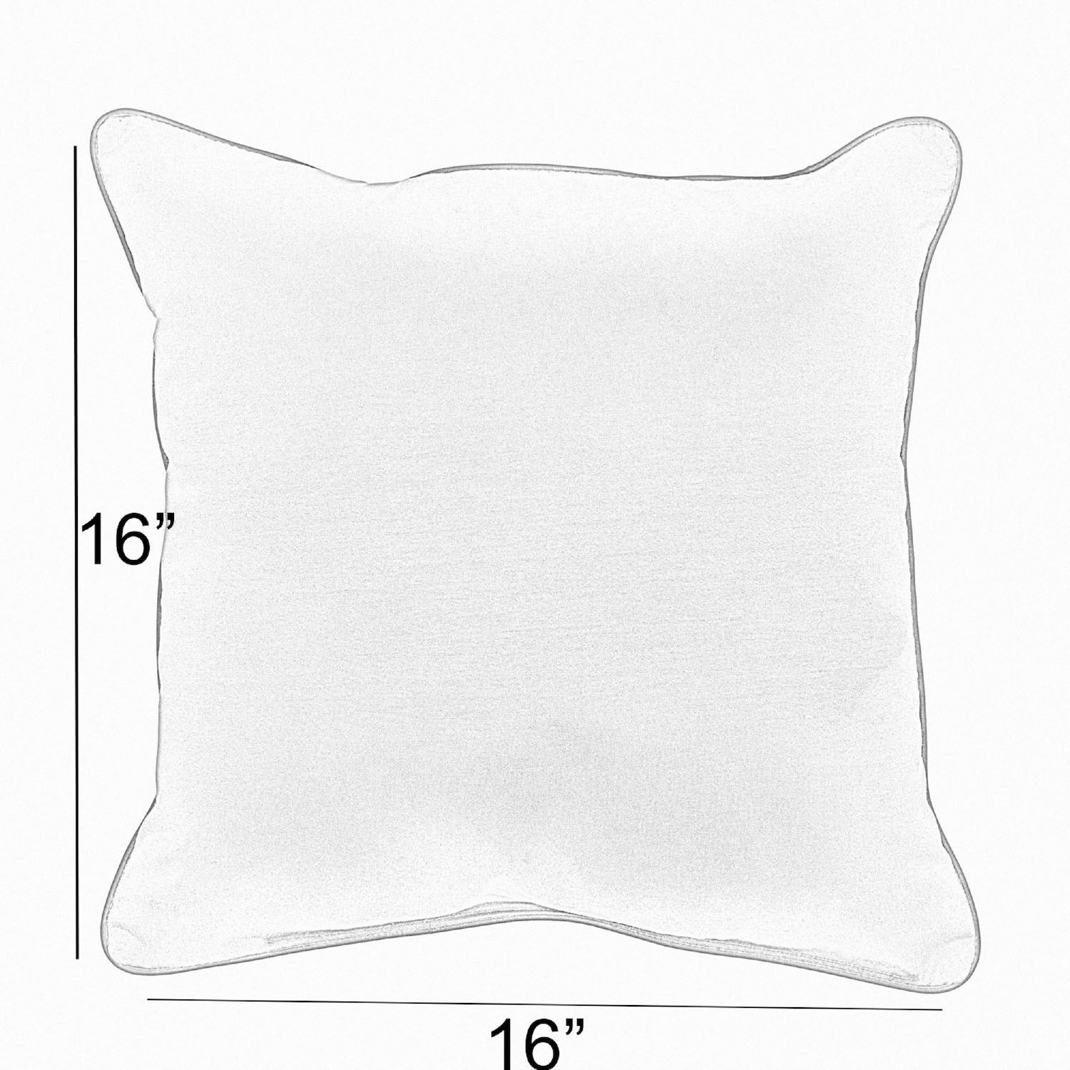 Sorra Home Indoor Outdoor 16 in. x 16 in. Corded Pillows 2-Piece Set