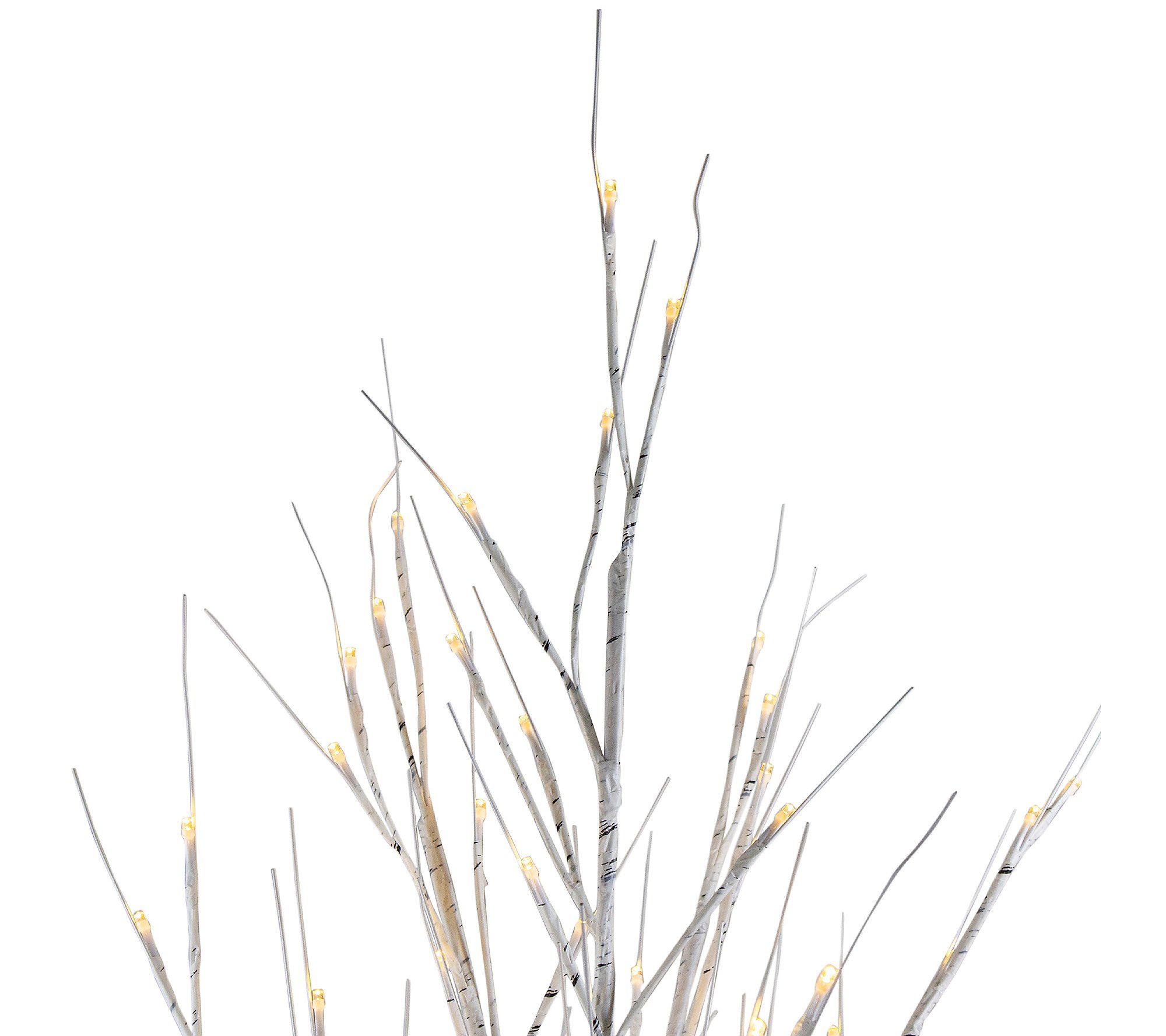 Northlight 6' White Birch Twig Tree Decor - Warm White Lights