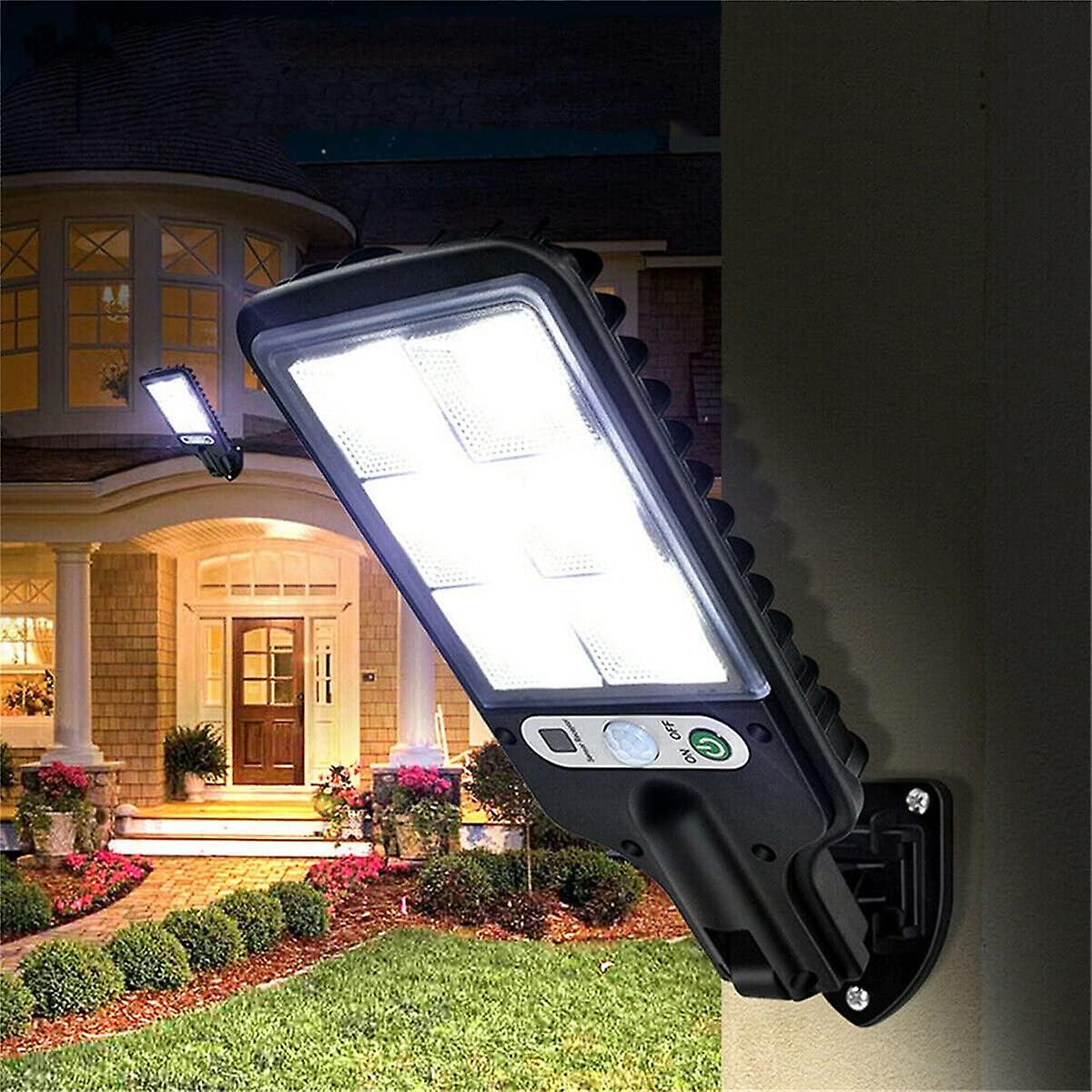 Set Of 4 Solar Led Outdoor Wall Lights With Motion Detector