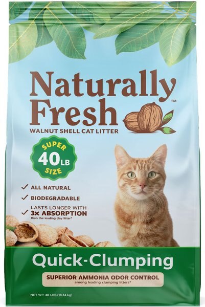 Naturally Fresh Quick Clumping Unscented Cat Litter， 40-lb bag