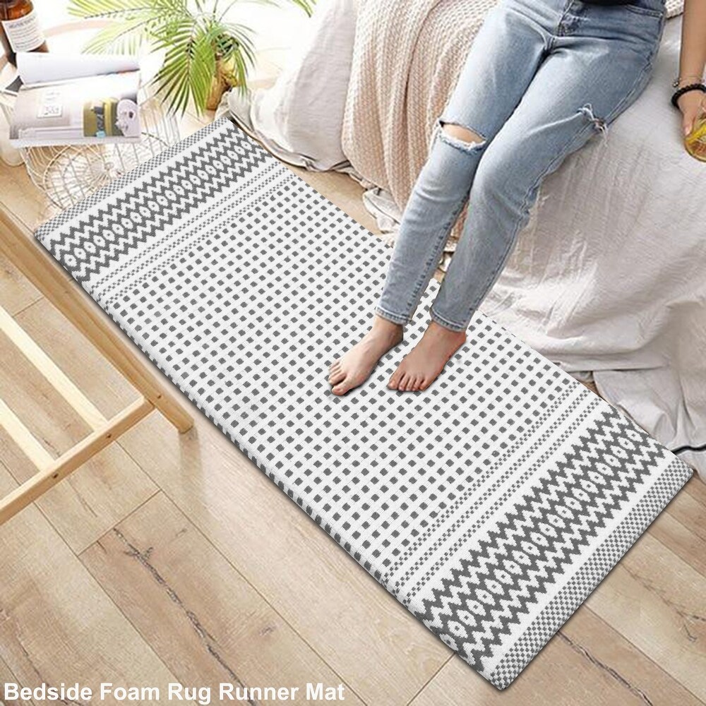 Kitchen Runner Rug/ Mat Cushioned Cotton Hand Woven Anti Fatigue Mat Kitchen/Bathroom/Bed side 18x48''   18''x48''